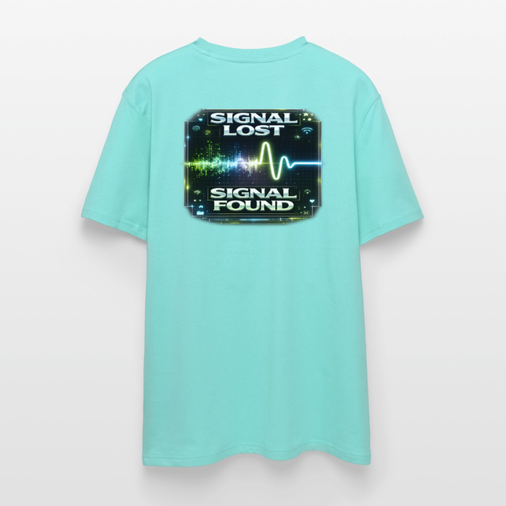 Organic T-Shirt - Signal Restored - pool blue