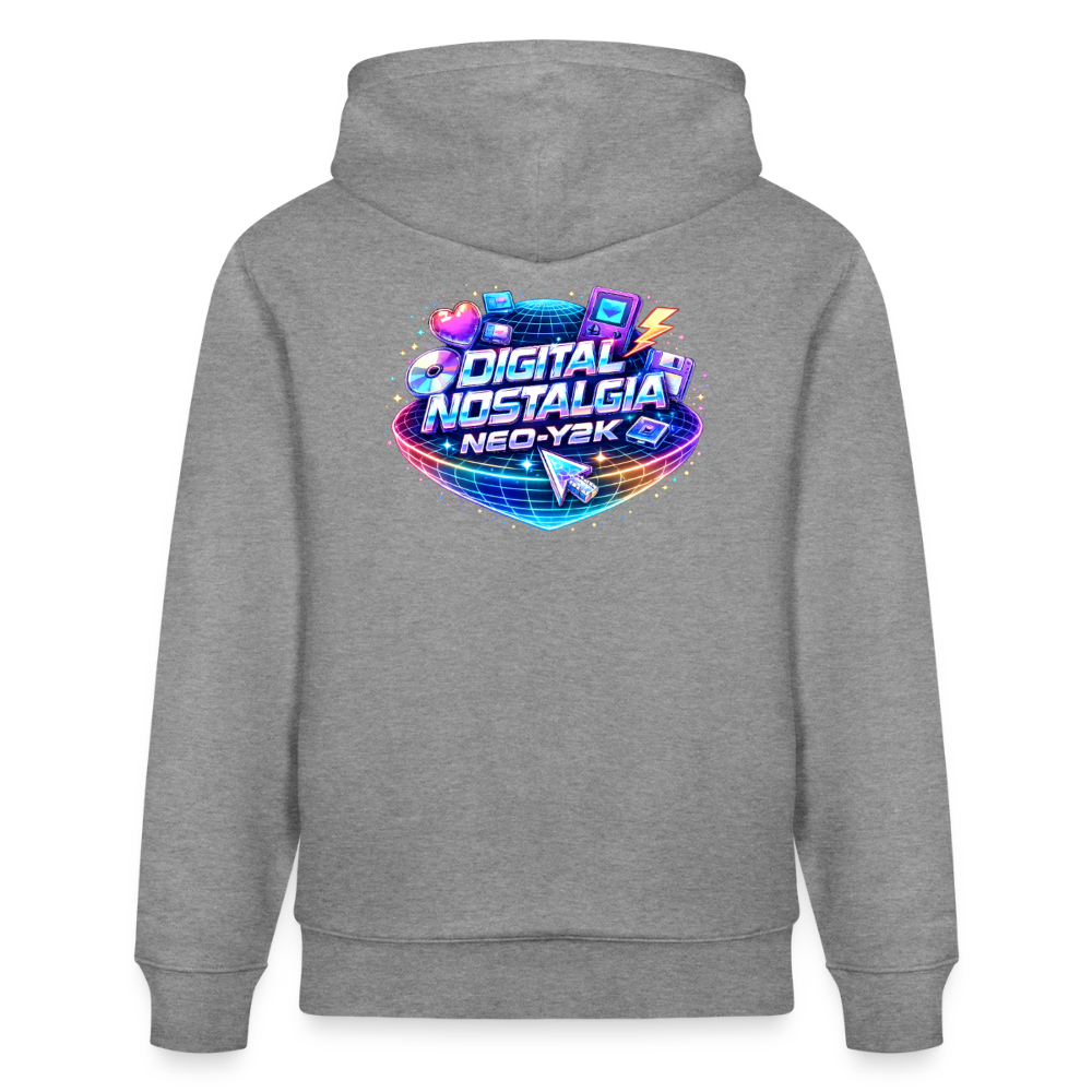 Organic Hoody - Neo Y2K Revival - slub heather grey