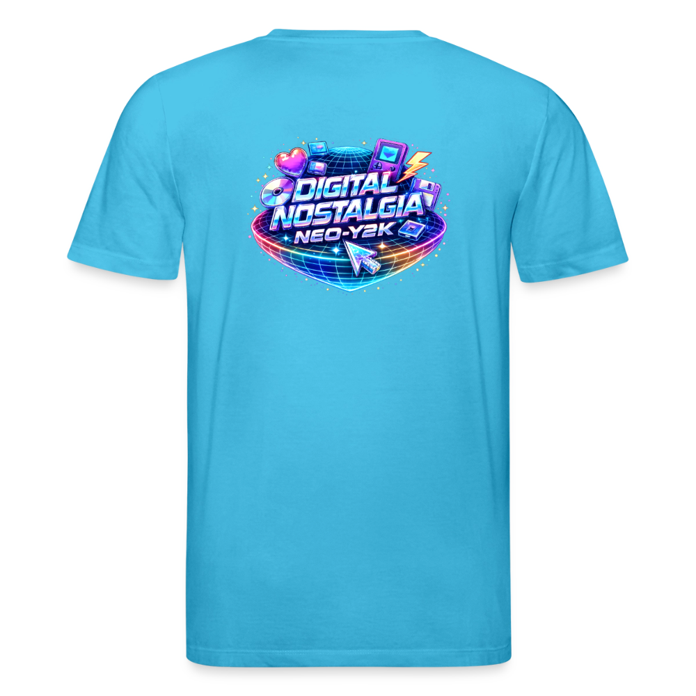 Organic T-Shirt - Neo Y2K Revival - aqua blue