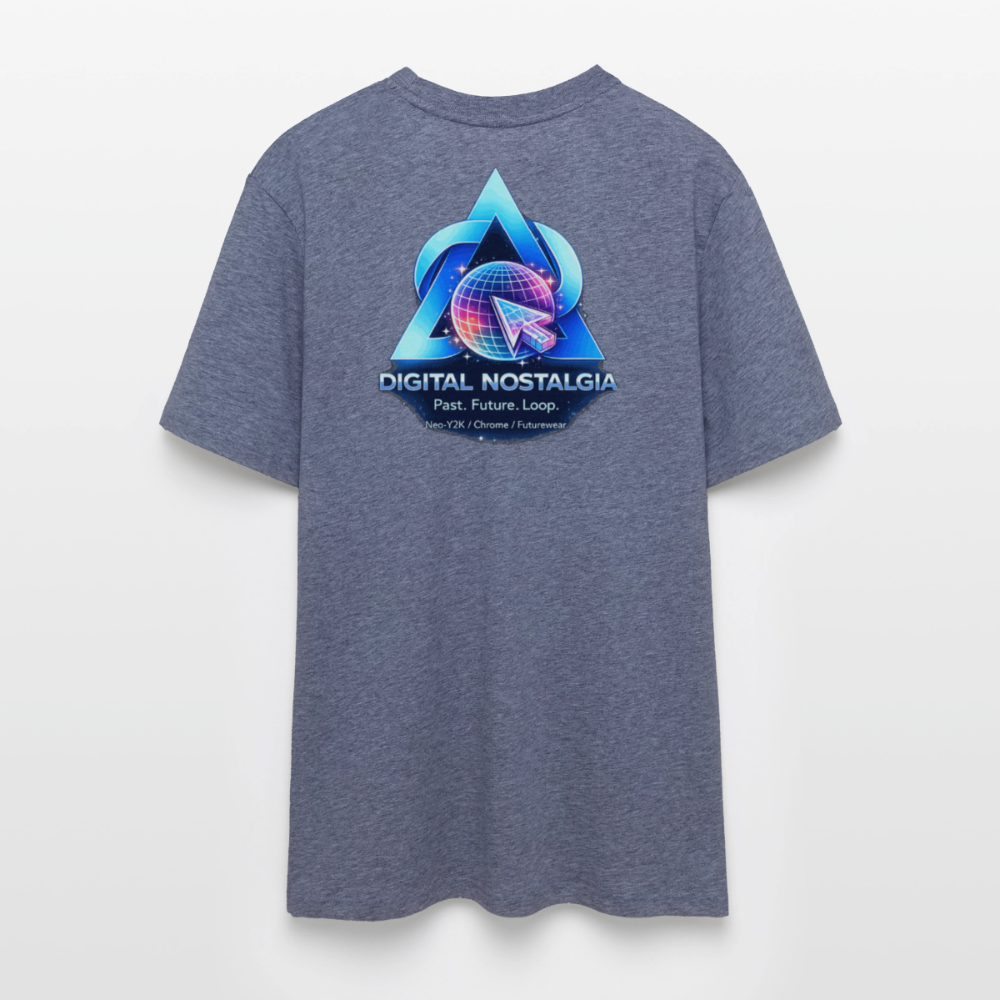 Organic T-Shirt - Eternal Quantum Era - dark heather blue