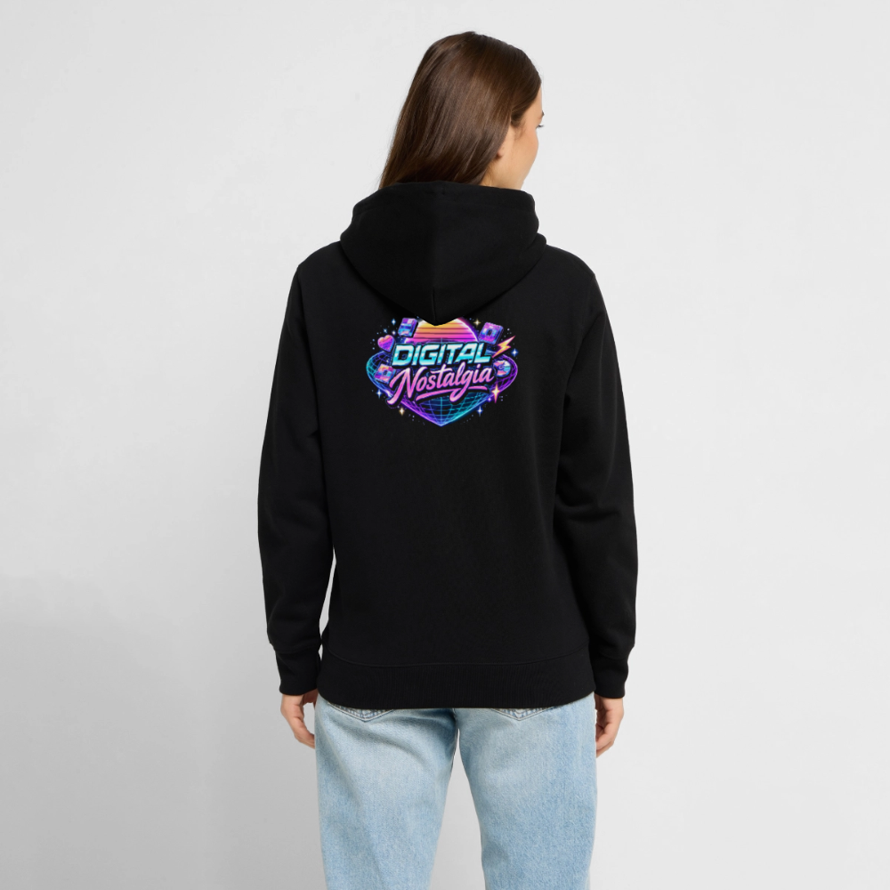 Organic Hoody - Retro Future Wave - black