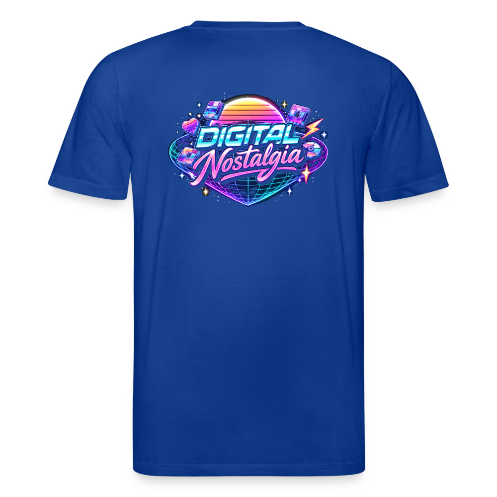 Organic T-Shirt - Retro Future Wave - majorelle blue