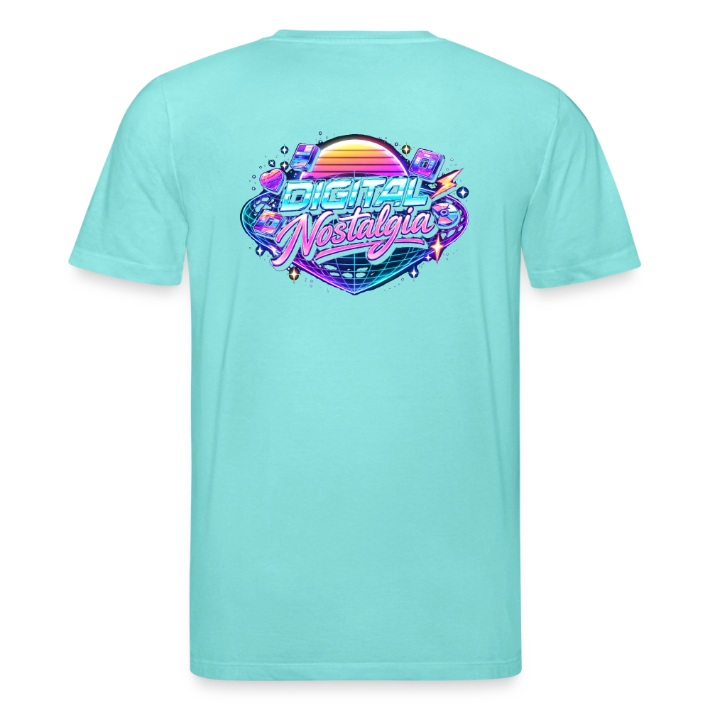 Organic T-Shirt - Retro Future Wave - pool blue