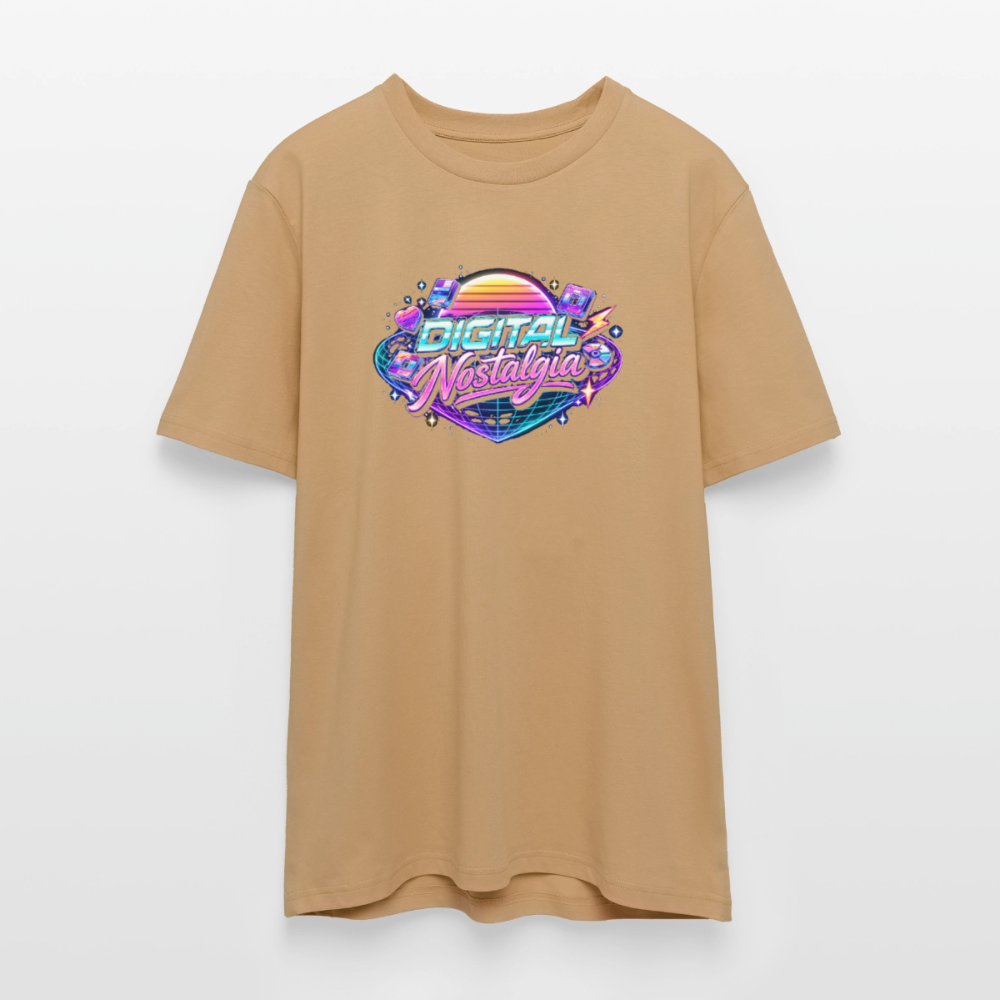 Organic T-Shirt - Retro Future Wave - caramel 