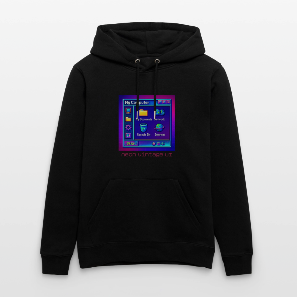 Organic Hoody - Retro Desktop - black