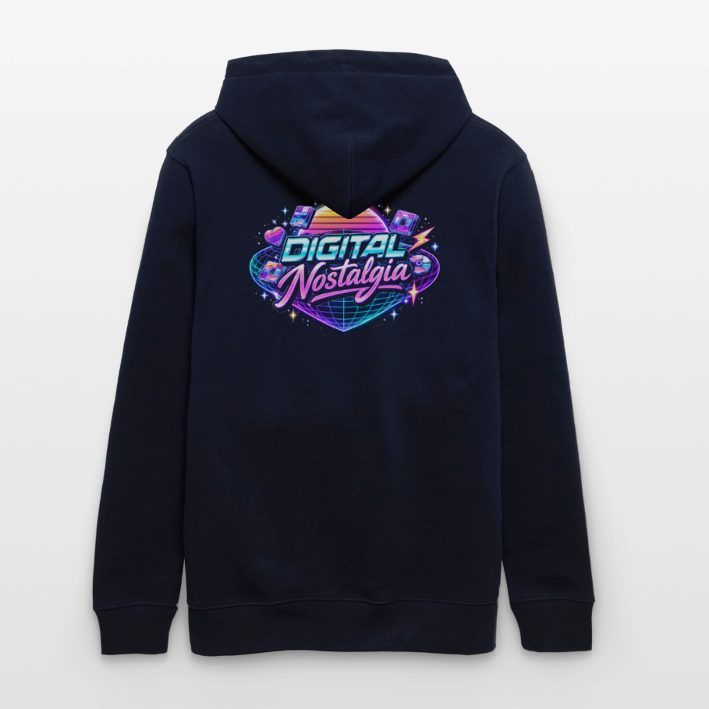 Organic Hoody - Retro Future Wave - navy