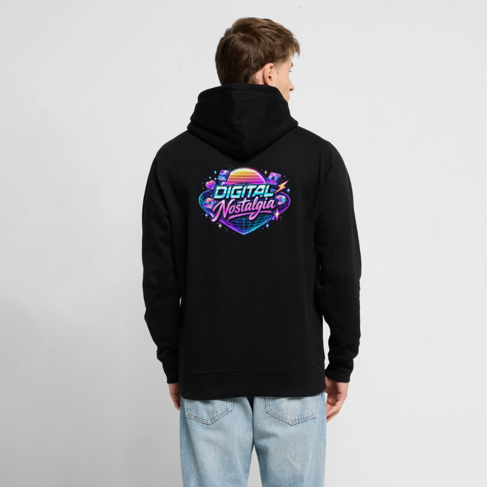 Organic Hoody - Retro Future Wave - black