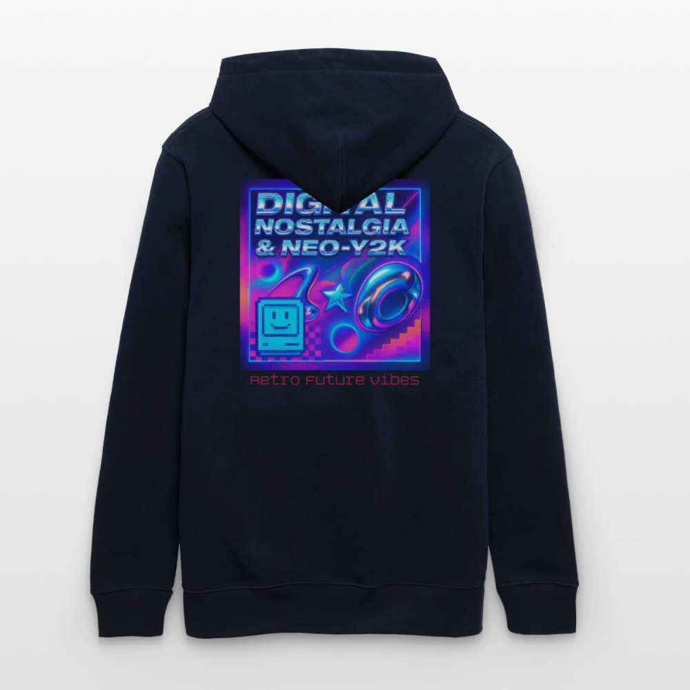 Organic Hoody - Digital Nostalgia - navy