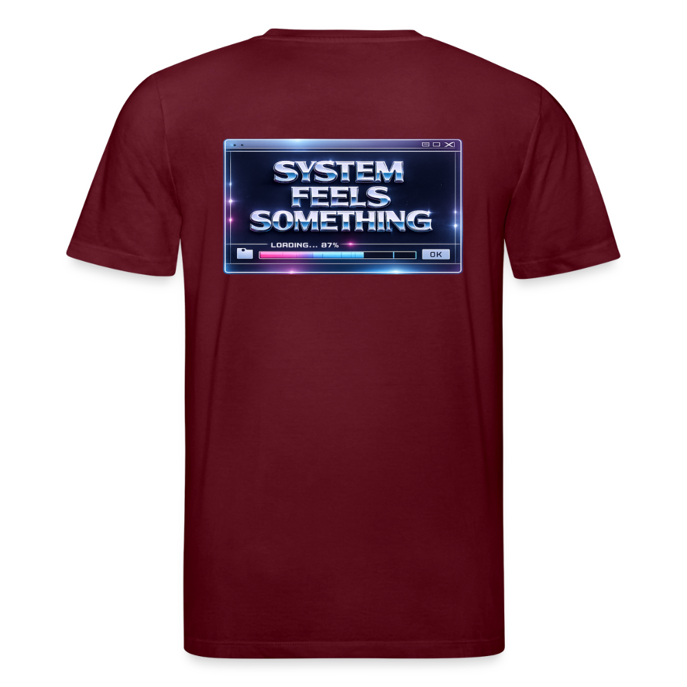 Organic T-Shirt - Sentience Loading Now - burgundy