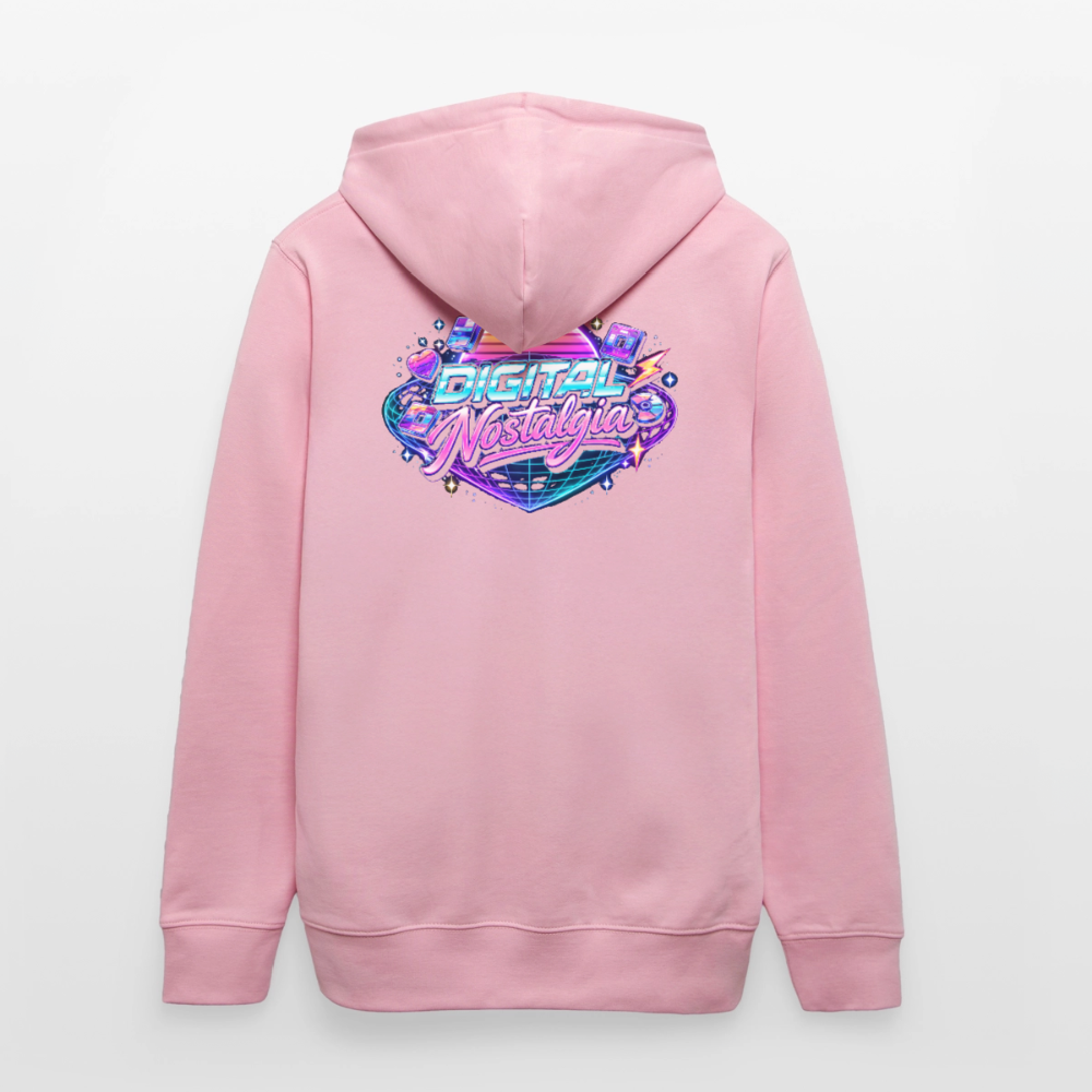 Organic Hoody - Retro Future Wave - cotton pink