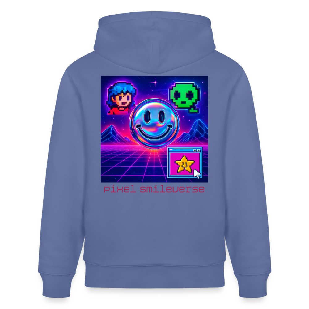 Organic Hoody - Retro Arcade Dream - bright blue