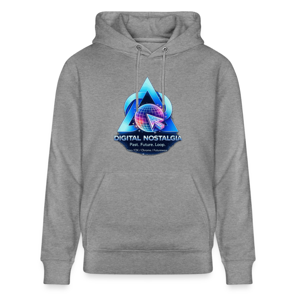 Organic Hoody - Eternal Quantum Era - slub heather grey