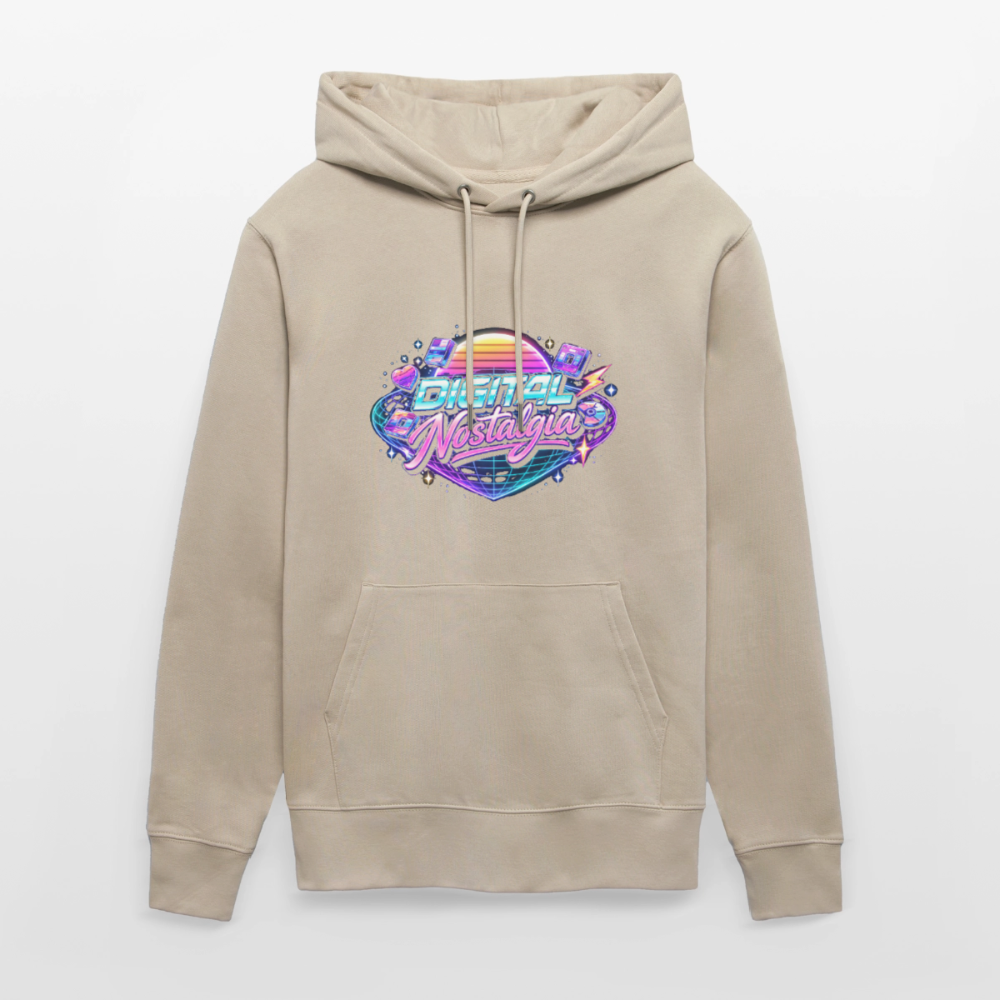 Organic Hoody - Retro Future Wave - beige