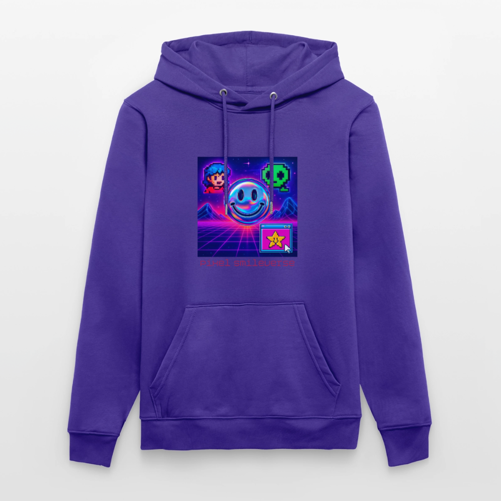Organic Hoody - Retro Arcade Dream - purple love 