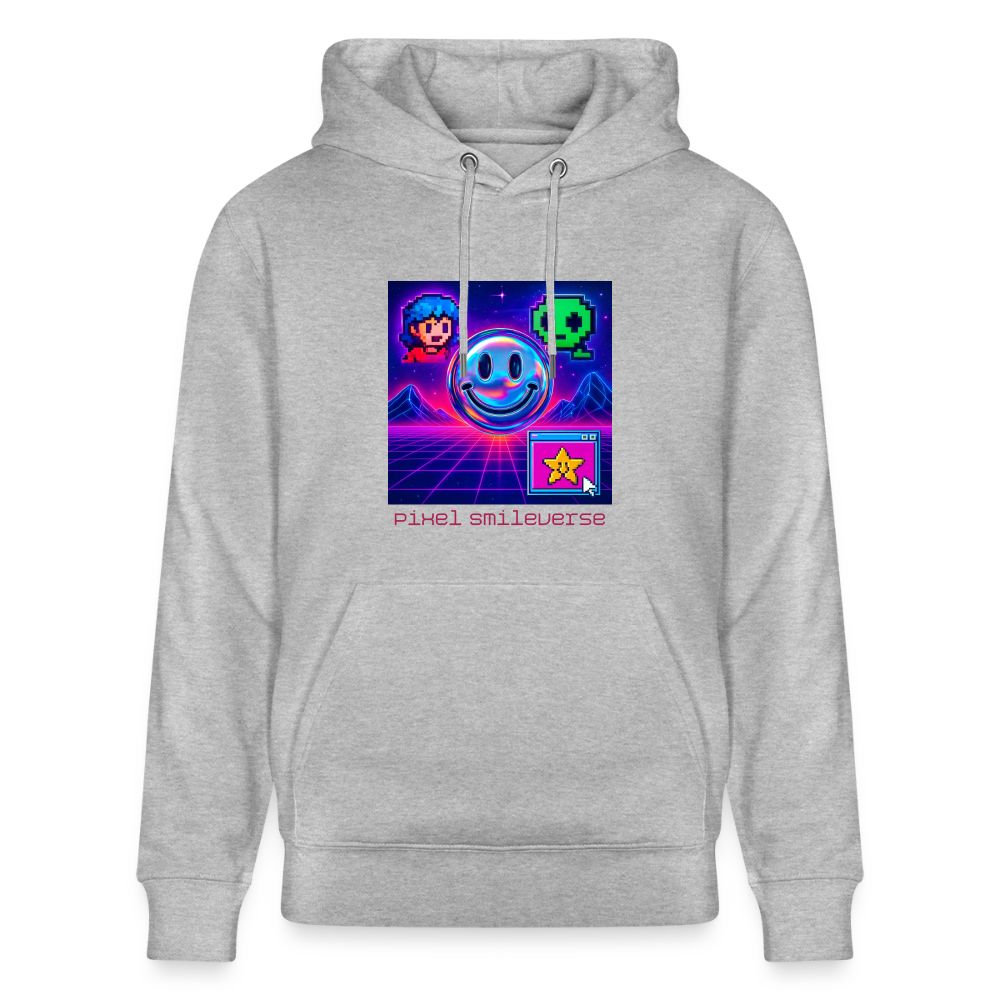 Organic Hoody - Retro Arcade Dream - heather grey
