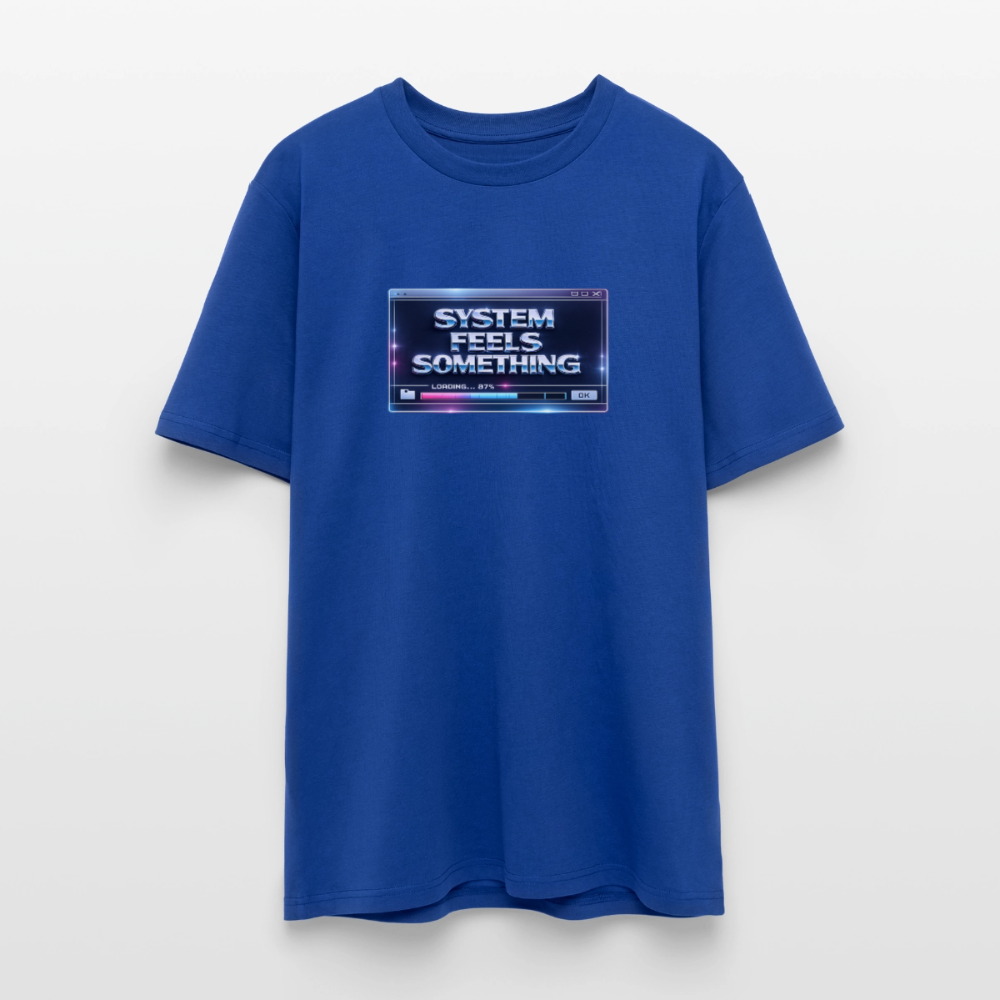 Organic T-Shirt - Sentience Loading Now - majorelle blue