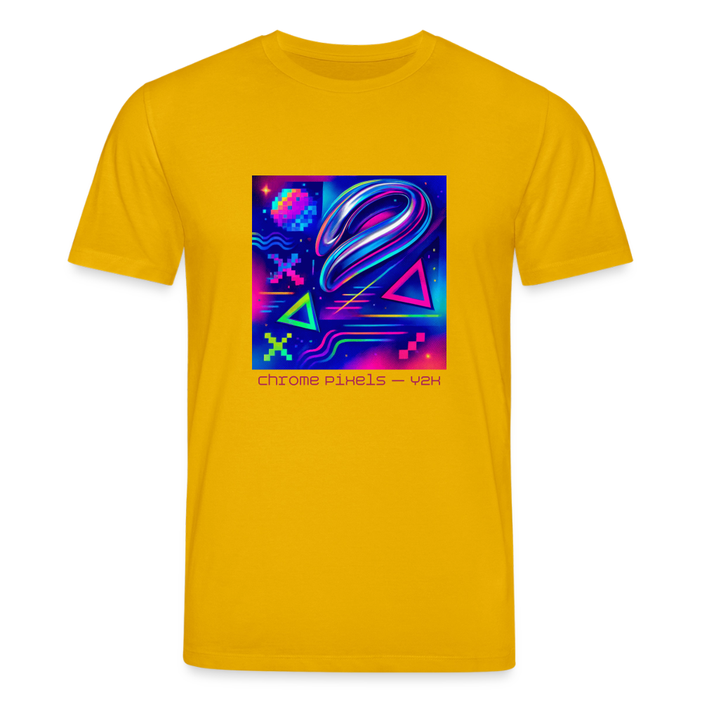 Organic T-Shirt - Neon Geometrics - spectra yellow