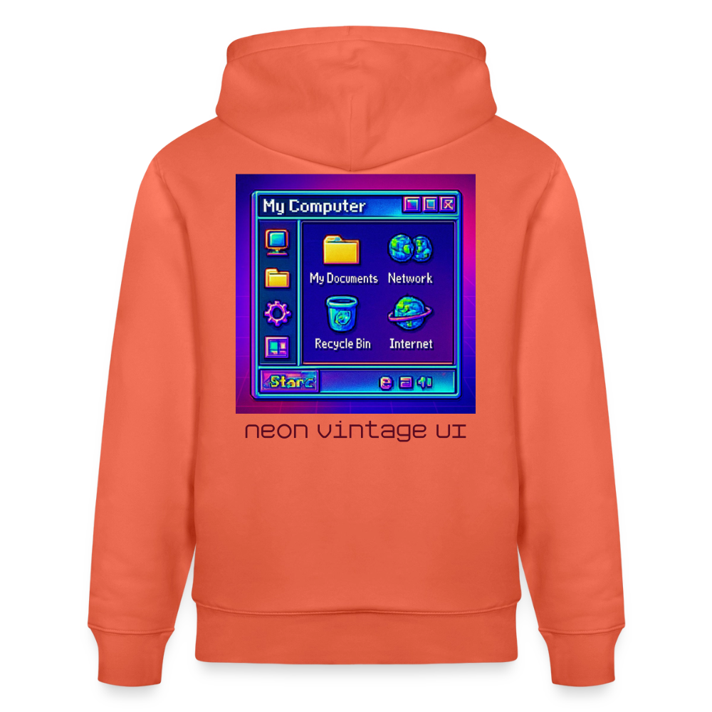 Organic Hoody - Retro Desktop - light red