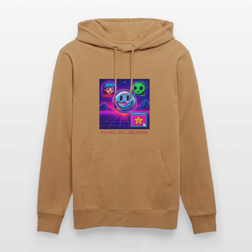 Organic Hoody - Retro Arcade Dream - latte