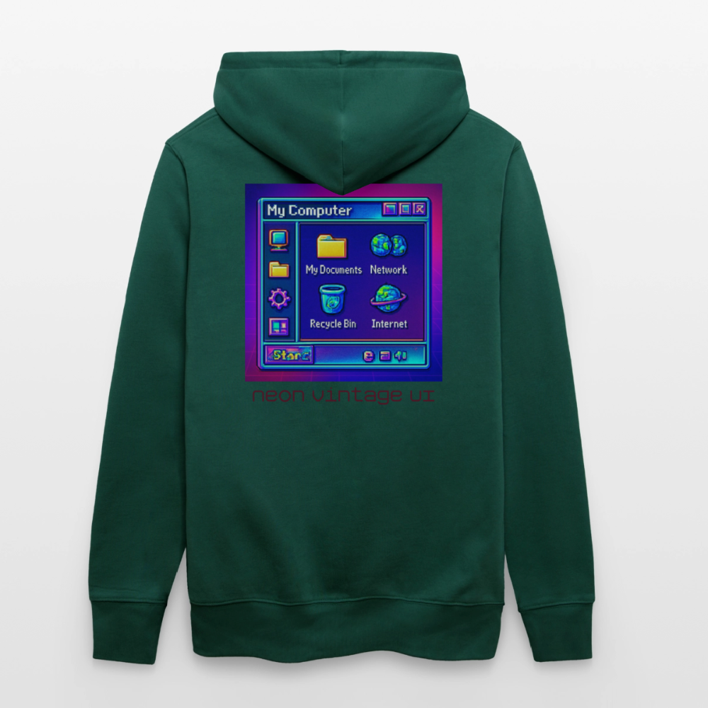 Organic Hoody - Retro Desktop - forest