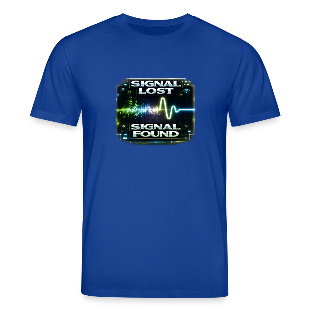 Organic T-Shirt - Signal Restored - majorelle blue