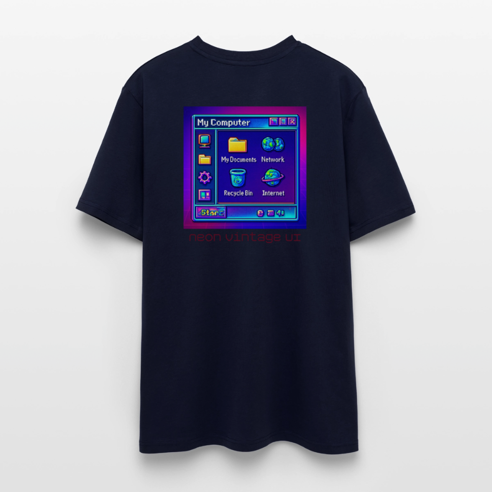 Organic T-Shirt - Retro Desktop - navy