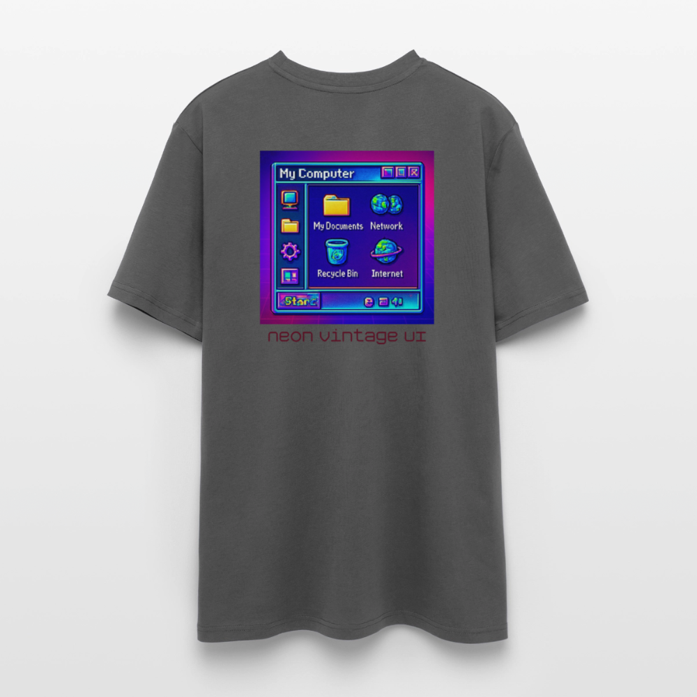 Organic T-Shirt - Retro Desktop - anthracite