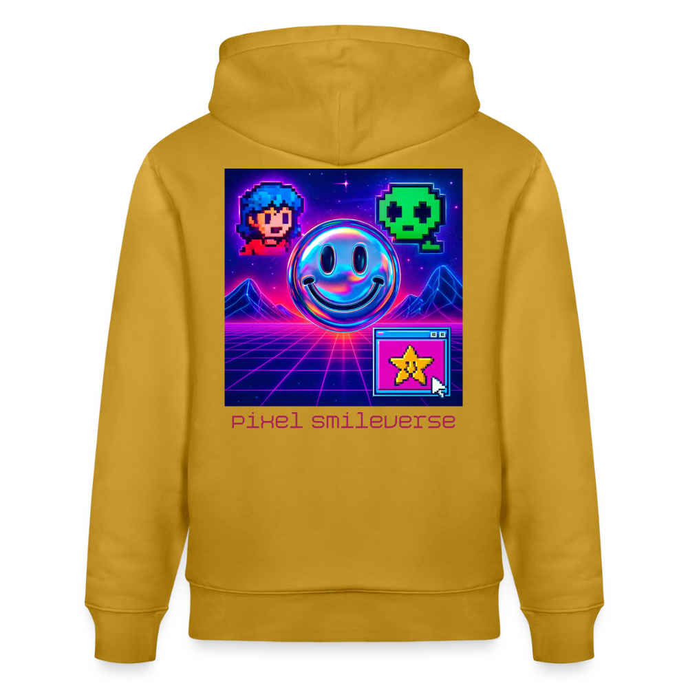 Organic Hoody - Retro Arcade Dream - ochre