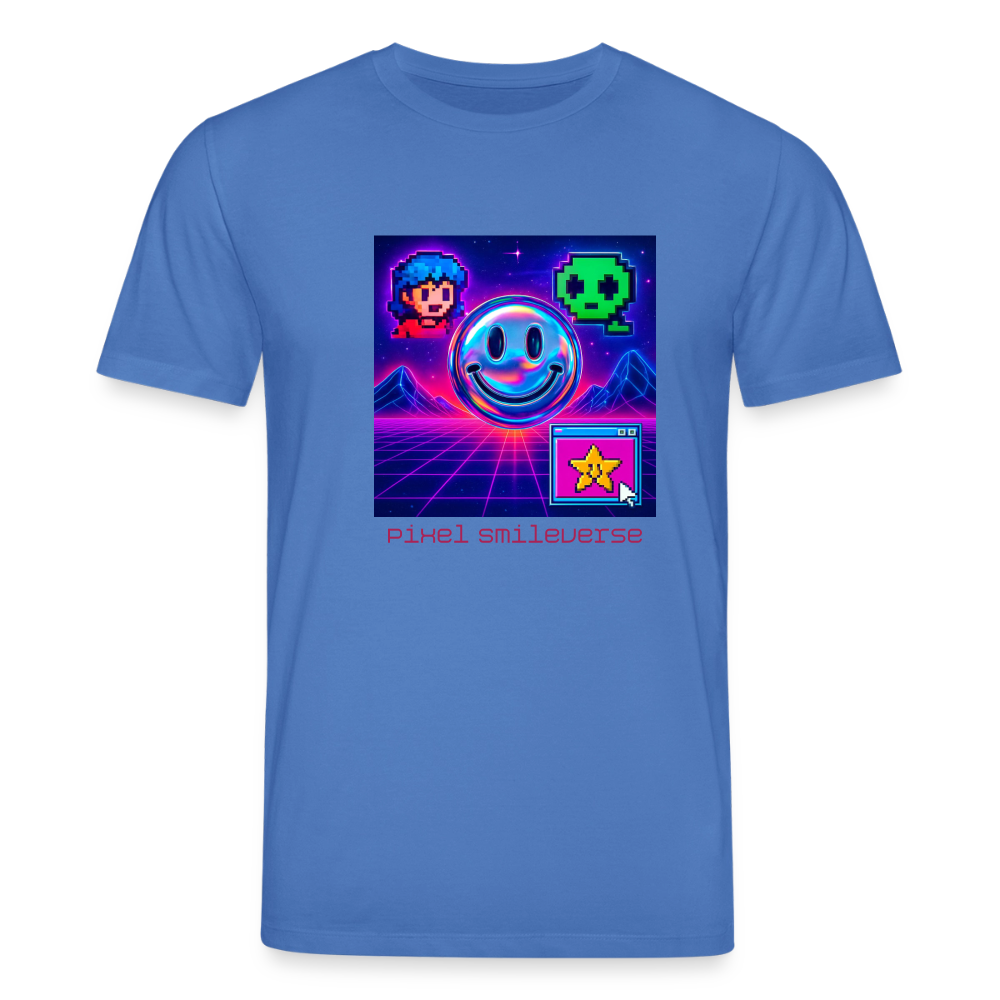 Organic T-Shirt - Retro Arcade Dream - mindful blue
