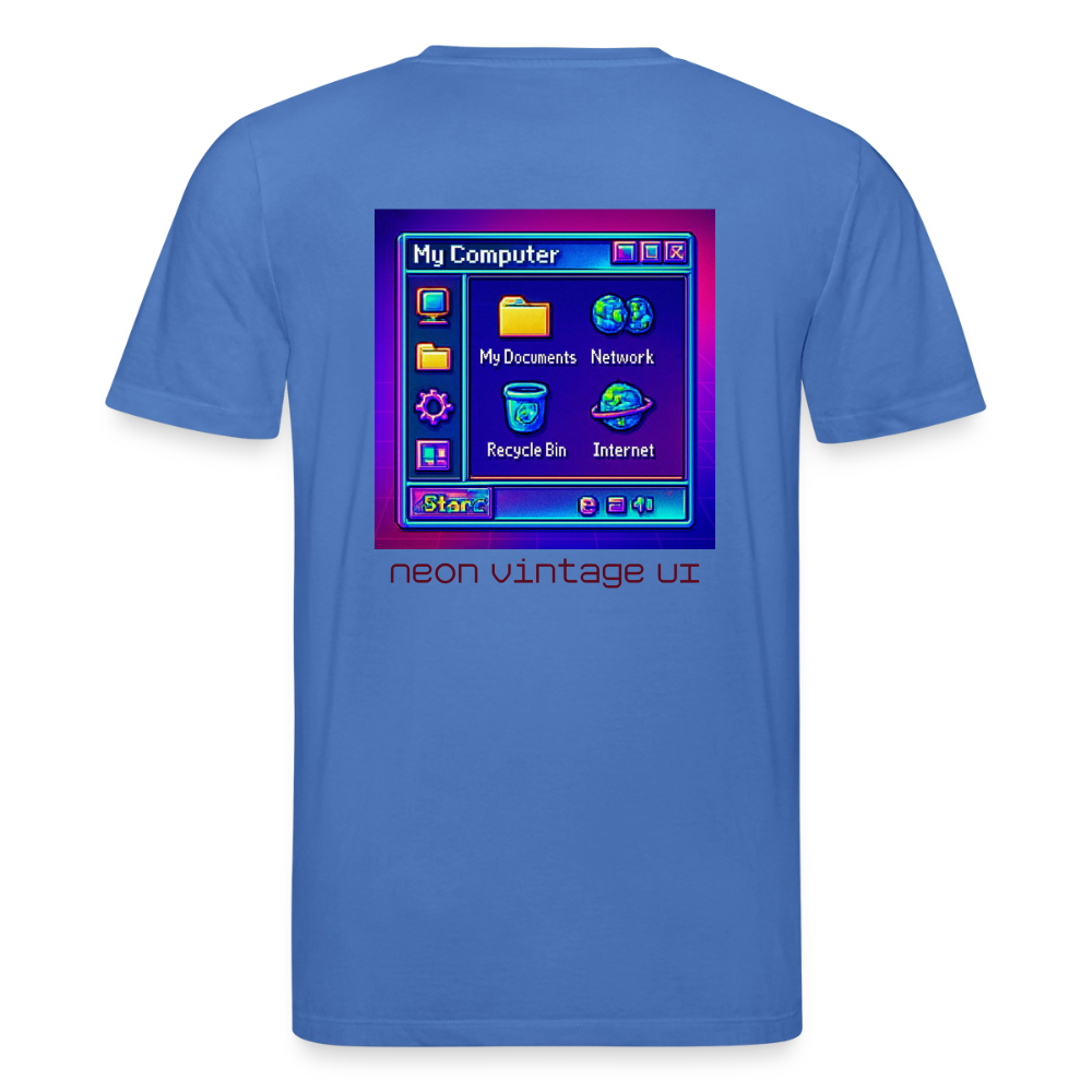 Organic T-Shirt - Retro Desktop - mindful blue