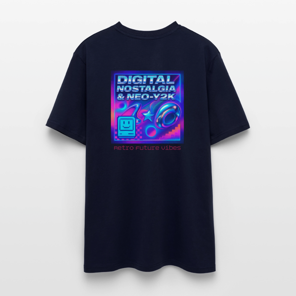 Organic T-Shirt - Digital Nostalgia - navy
