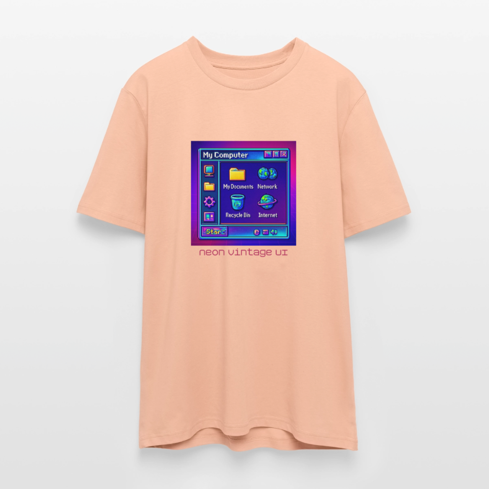 Organic T-Shirt - Retro Desktop - peach