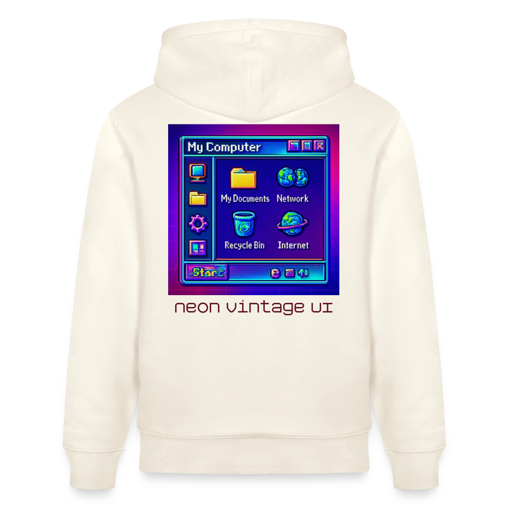 Organic Hoody - Retro Desktop - natural white