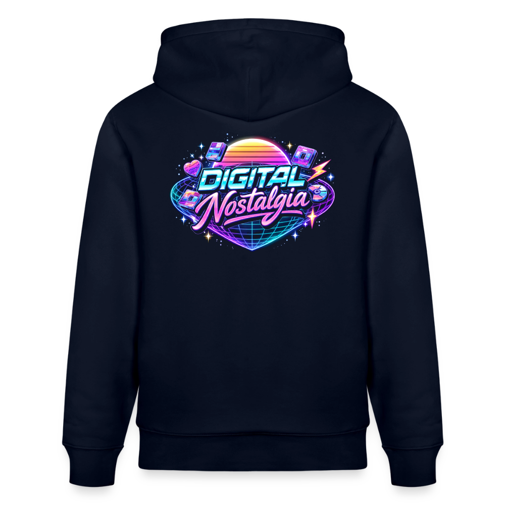 Organic Hoody - Retro Future Wave - navy