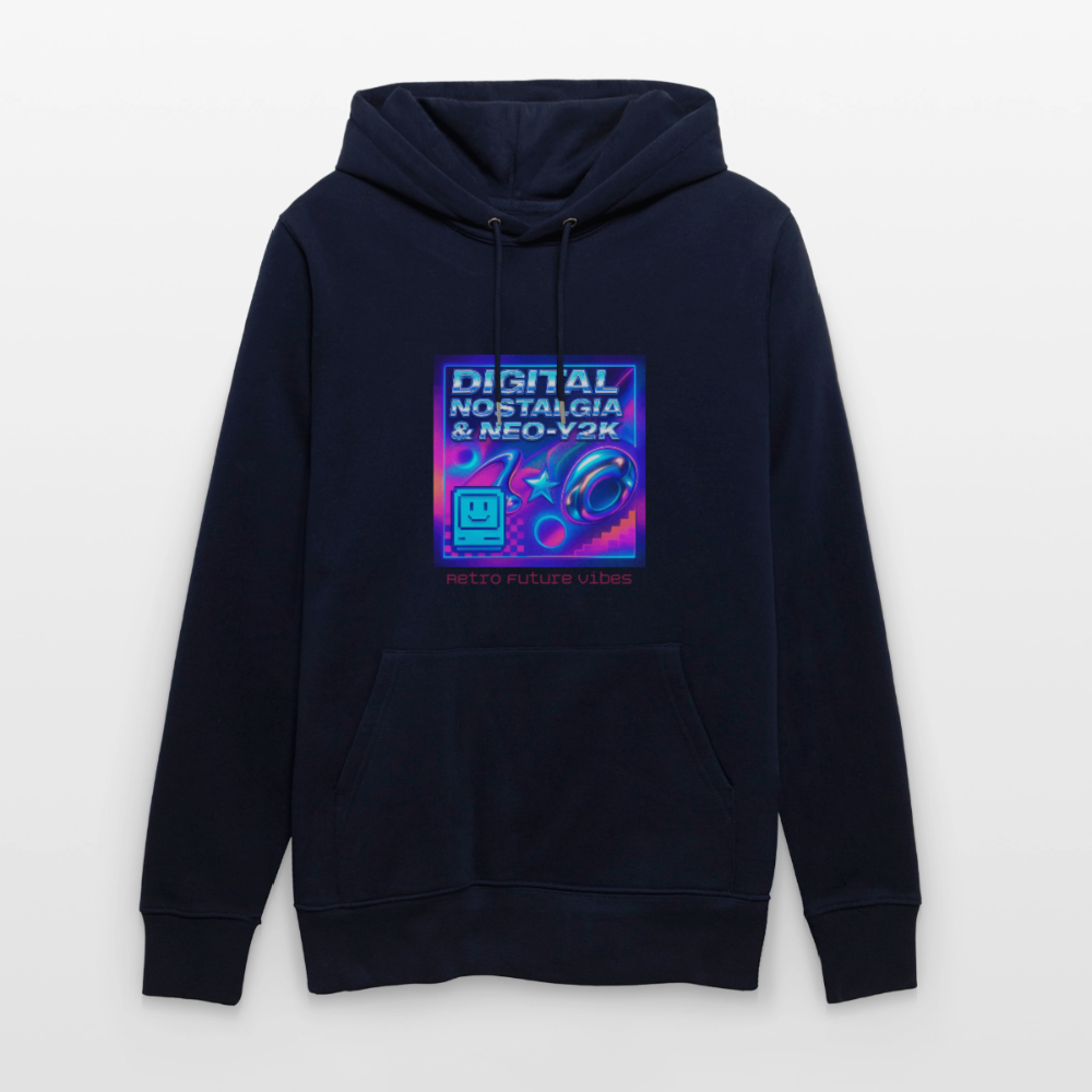 Organic Hoody - Digital Nostalgia - navy