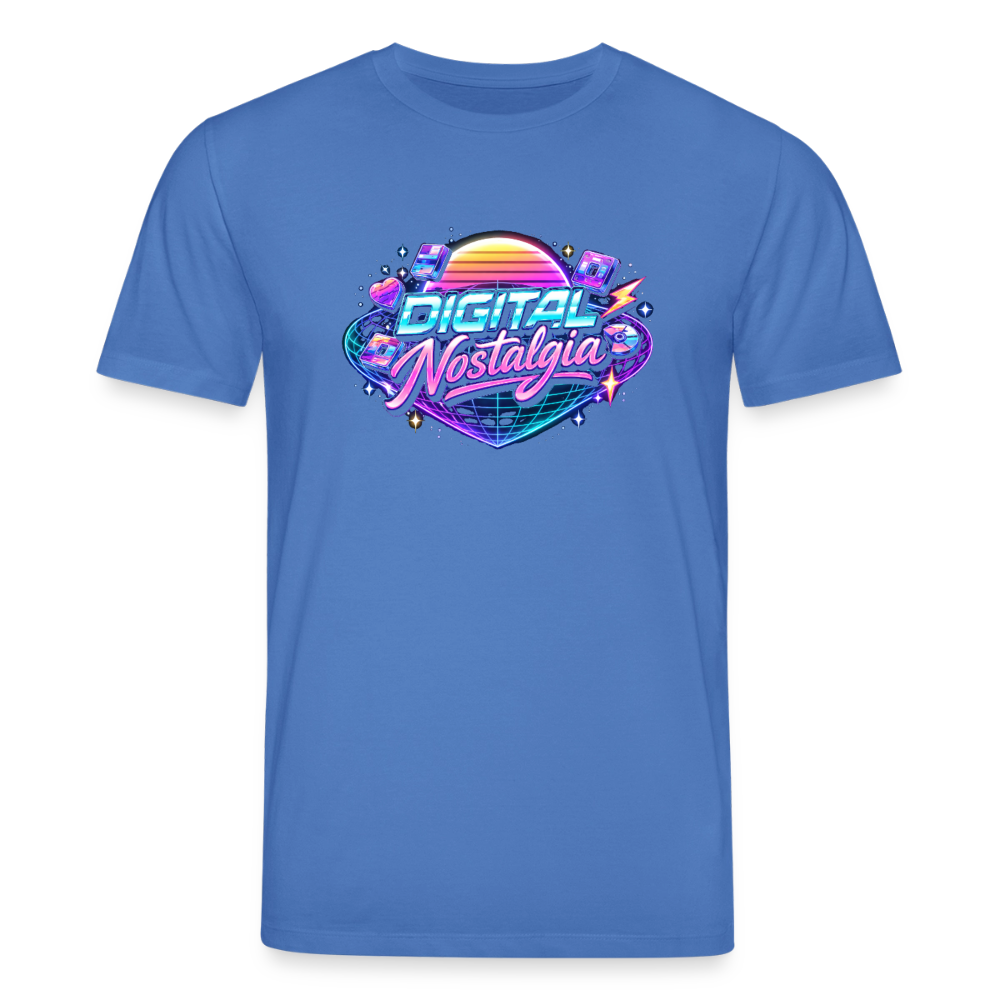 Organic T-Shirt - Retro Future Wave - mindful blue