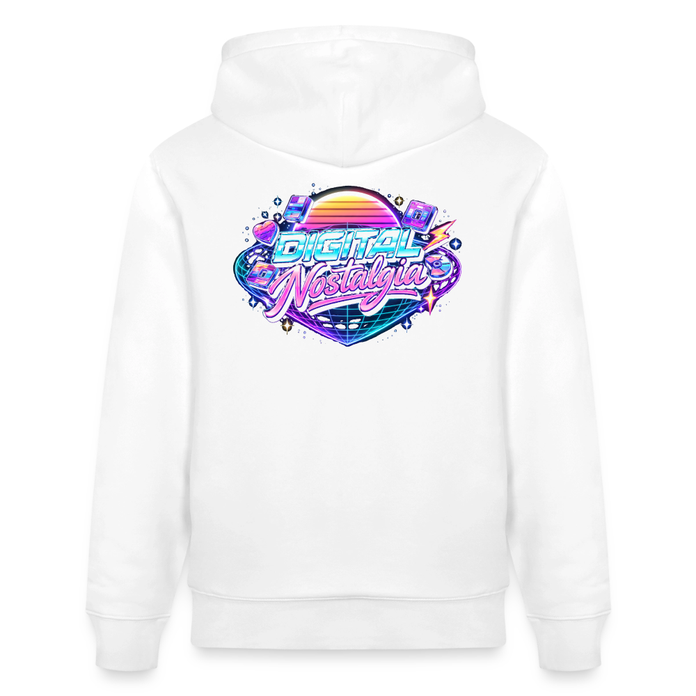 Organic Hoody - Retro Future Wave - white