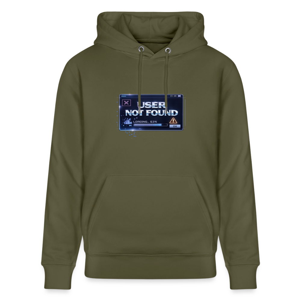 Organic Hoody - User Not Found - khaki green