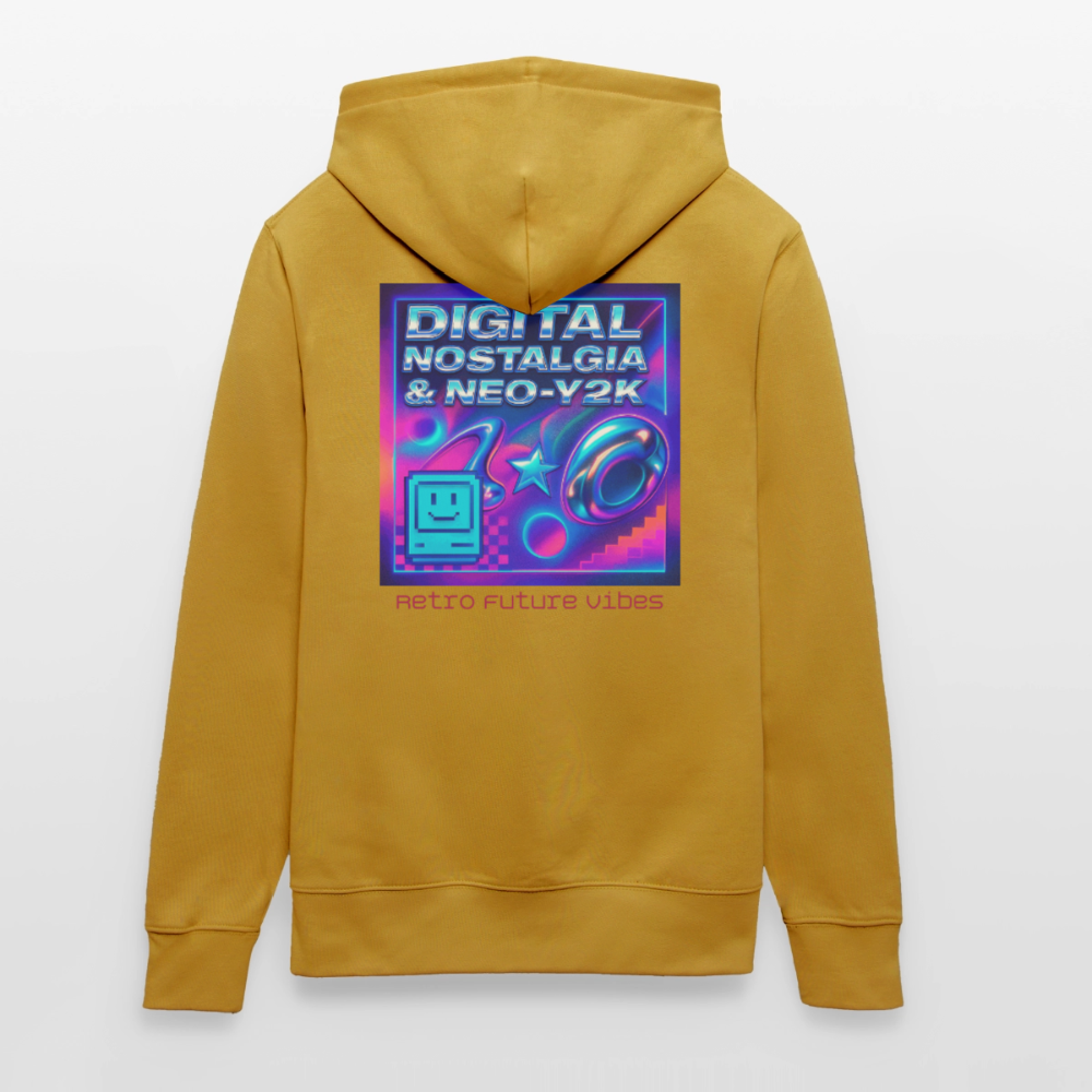 Organic Hoody - Digital Nostalgia - ochre