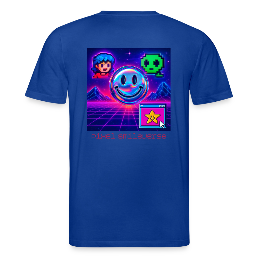 Organic T-Shirt - Retro Arcade Dream - majorelle blue