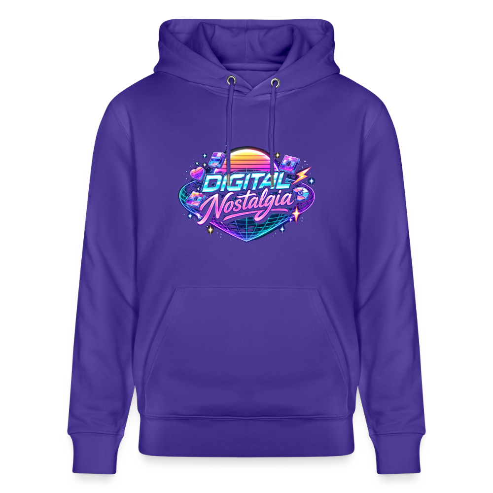 Organic Hoody - Retro Future Wave - purple love 