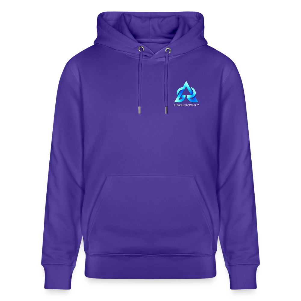 Organic Hoody - Neon Pixel City - purple love 