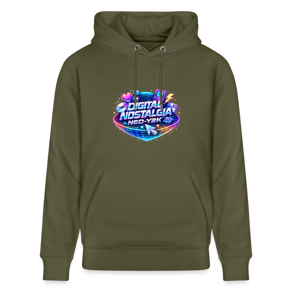 Organic Hoody - Neo Y2K Revival - khaki green