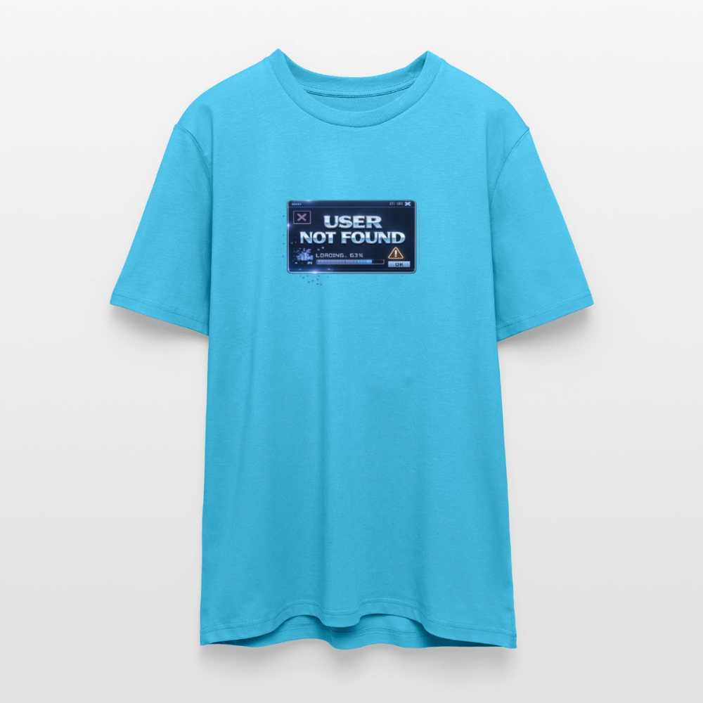 Organic T-Shirt - User Not Found - aqua blue