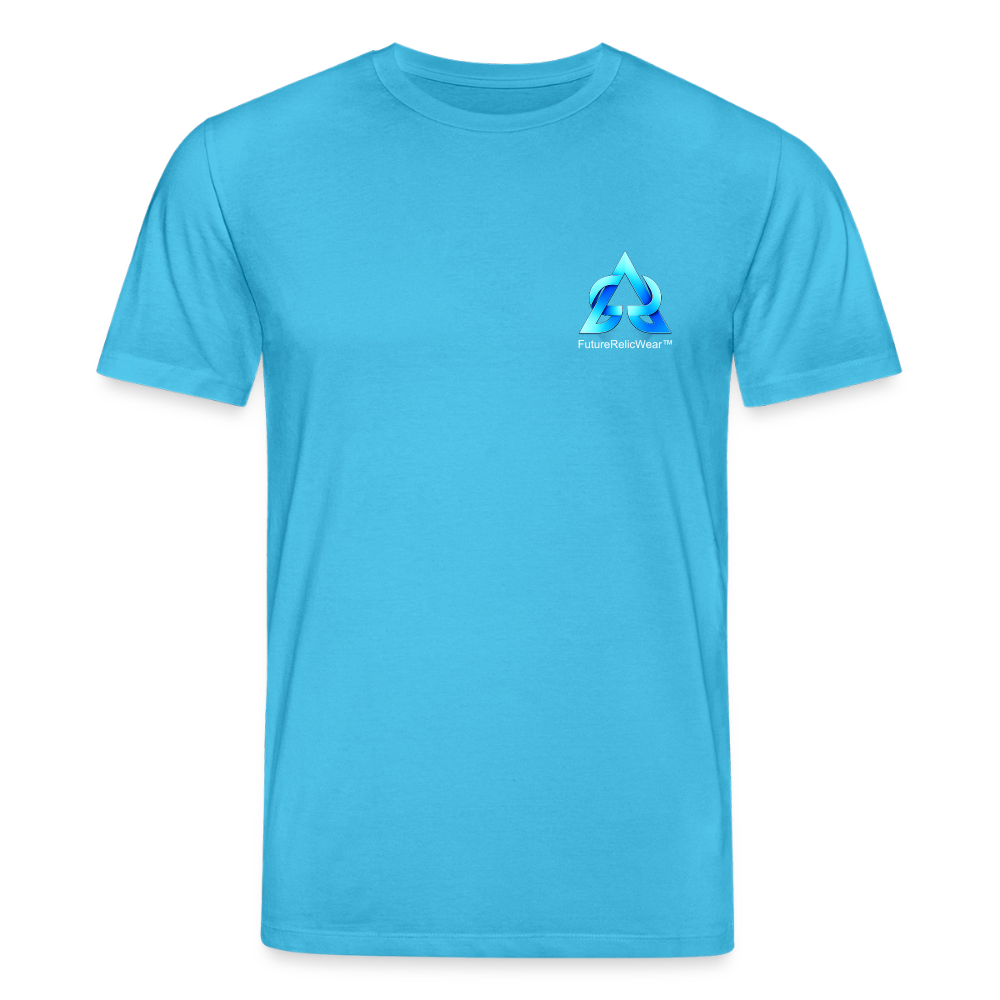 Organic T-Shirt - Archived Dream File - aqua blue
