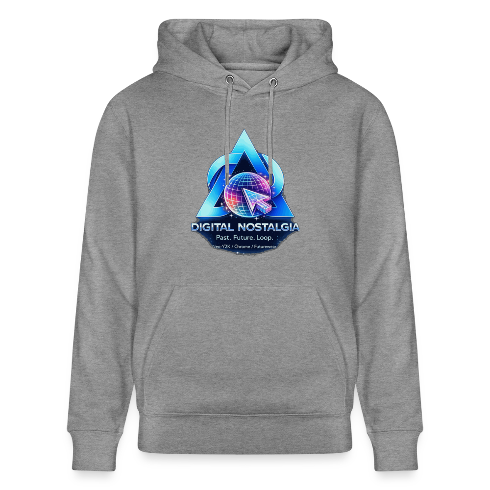 Organic Hoody - Eternal Quantum Era - slub heather grey