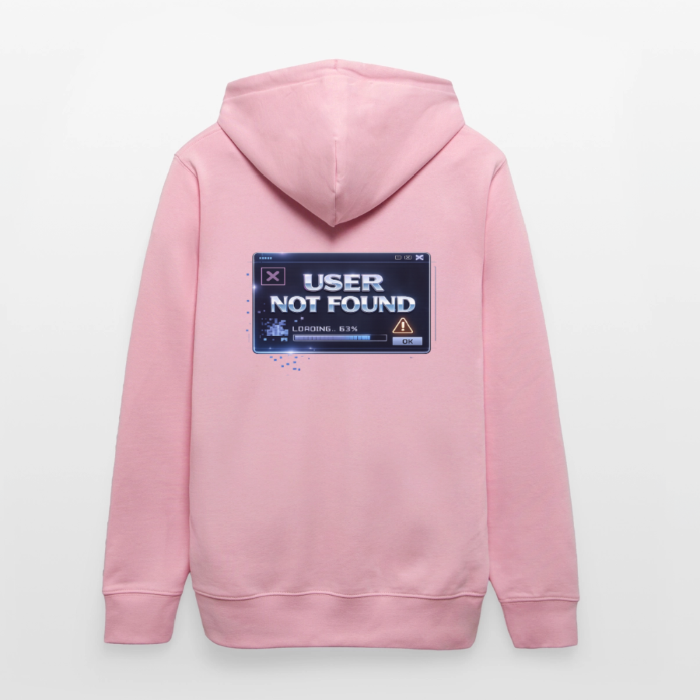 Organic Hoody - User Not Found - cotton pink