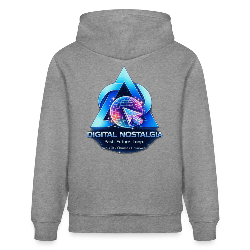 Organic Hoody - Eternal Quantum Era - slub heather grey