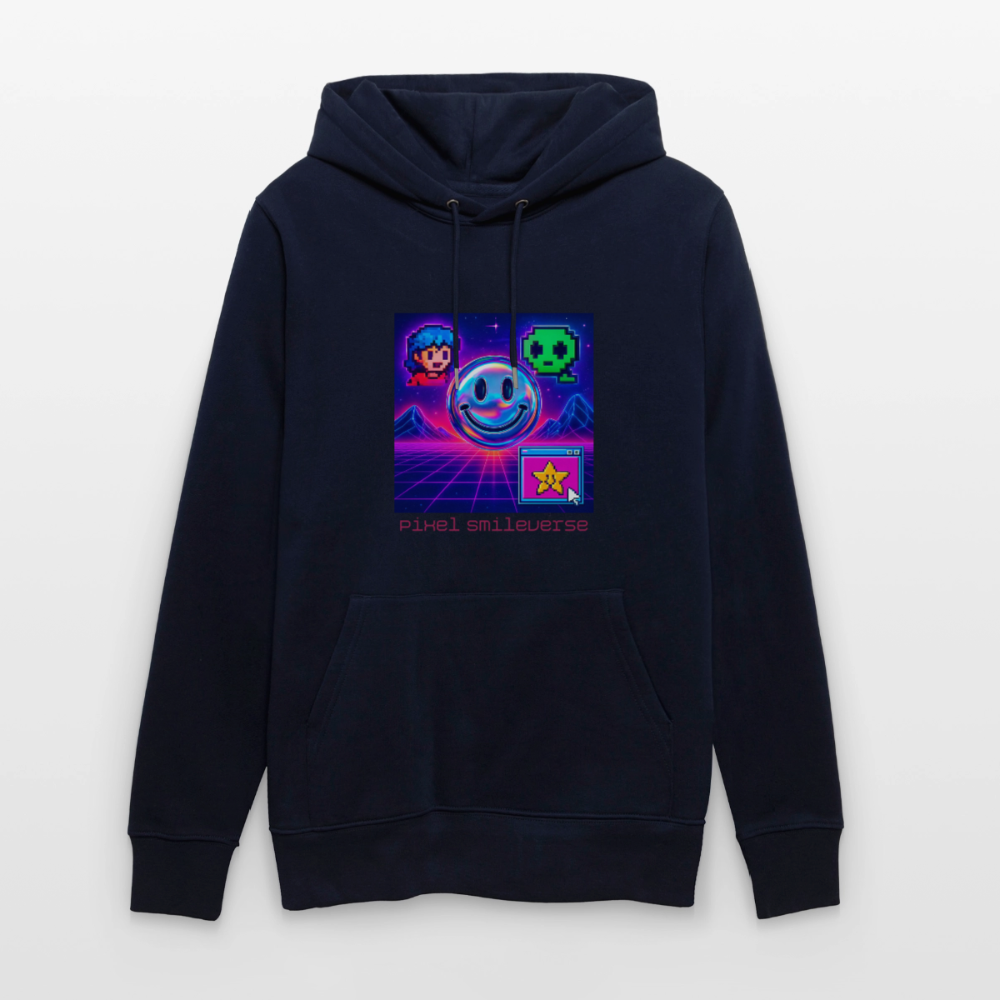 Organic Hoody - Retro Arcade Dream - navy