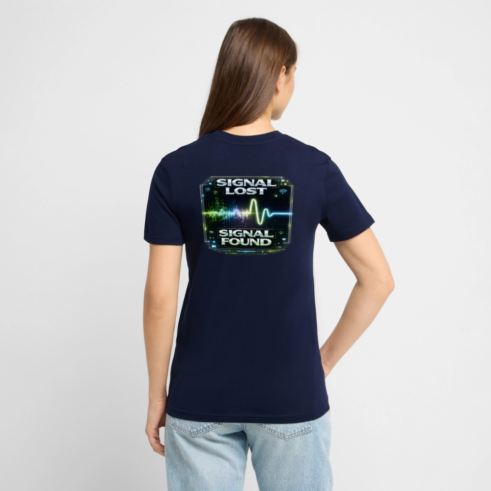Organic T-Shirt - Signal Restored - navy